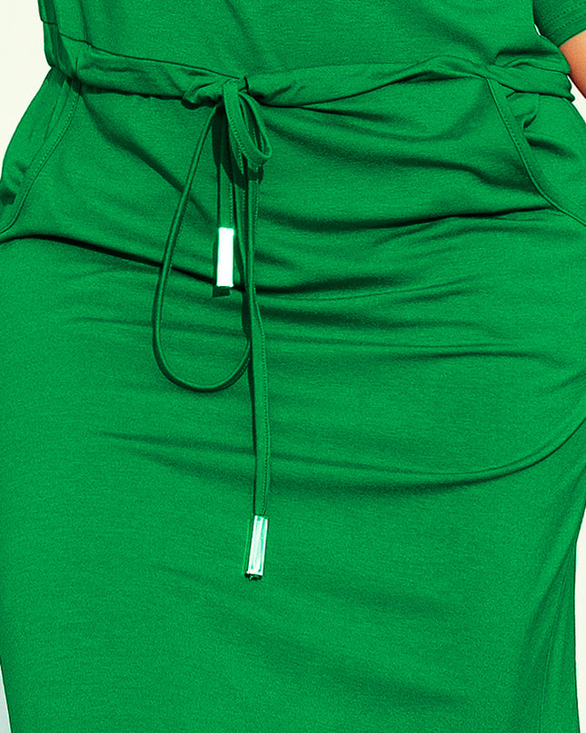 12489-6-13-95 Sportkleid mit Bindung und Taschen - grün-6