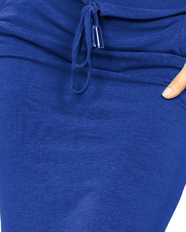 11030-3-Sport Kleid mit kurzen Ärmeln - Blau 139-3-3