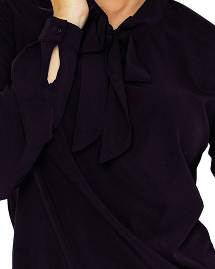 10268-5-Bluse mit Bindung - schwarz 140-5-5