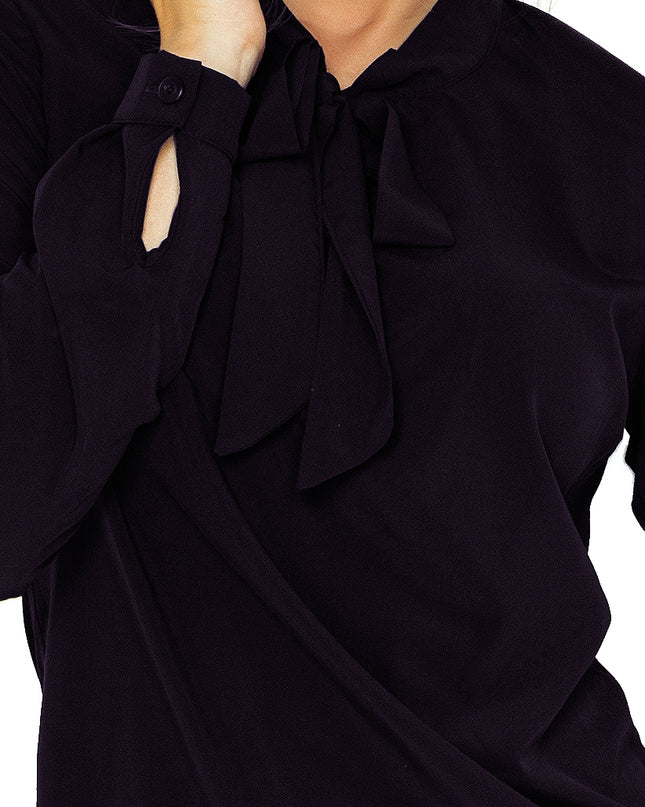 10268-5-Bluse mit Bindung - schwarz 140-5-5