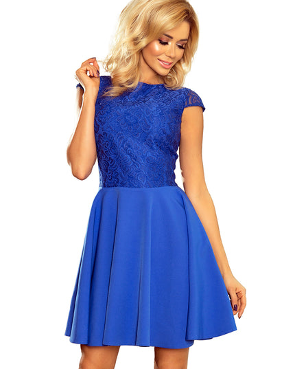 11528-5-157-5 Kleid MARTA mit Spitze -  blau-5