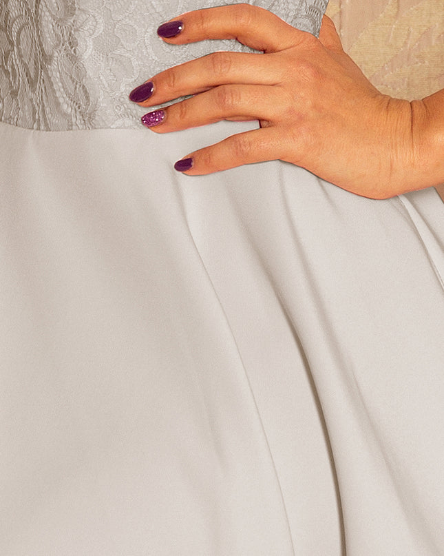 12868-6-157-6 Kleid MARTA mit Spitze - hellgrau-6