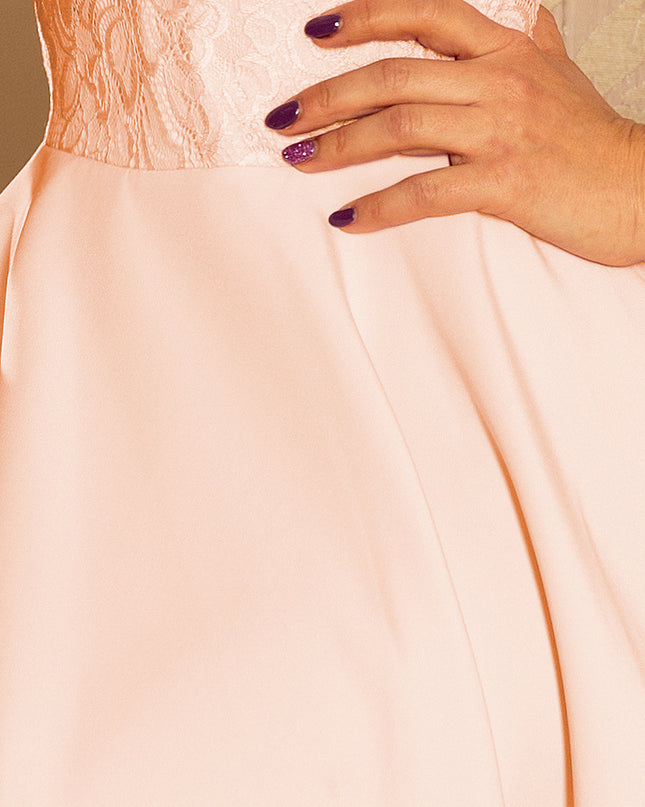 11787-6-157-7 Kleid MARTA mit Spitze - Pfirsich-6