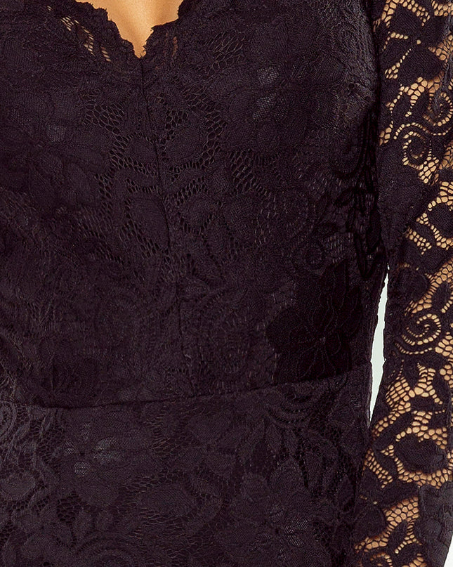 12607-8-170-1 Spitzenkleid mit Ausschnitt - schwarz-8