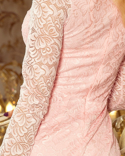 11596-6-170-4 Spitzenkleid mit Ausschnitt - Pastellrosa-6