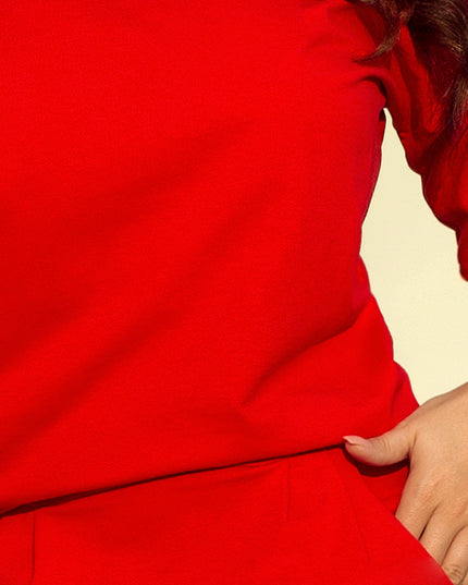 11967-6-189-4 Sportliches Kleid mit einem Dekolleté auf der Rückseite - rot-6