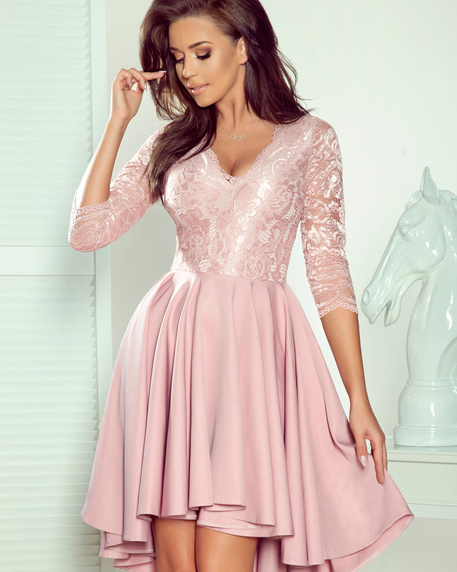 15462-1-210-11 NICOLLE - Kleid mit längerem Rücken mit Spitzenausschnitt - puderrosa-1
