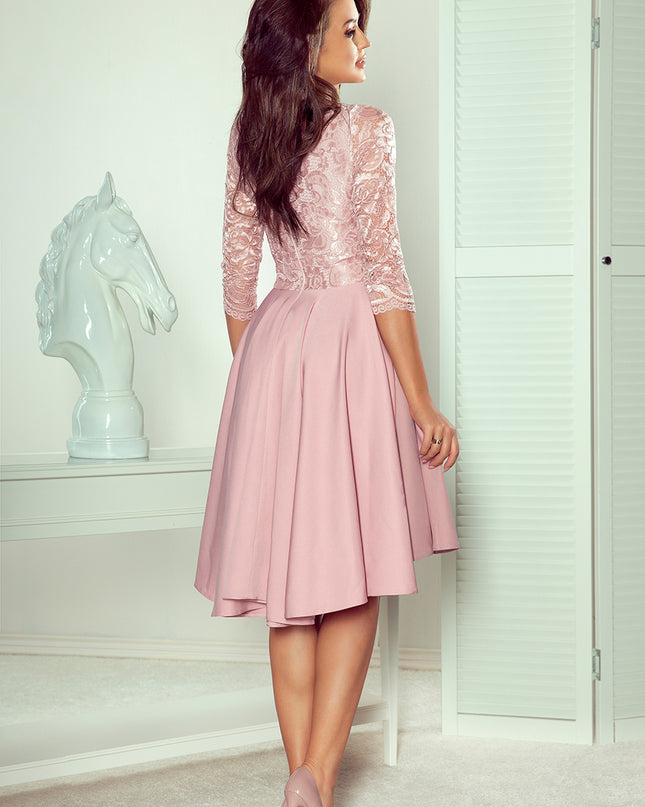 15462-2-210-11 NICOLLE - Kleid mit längerem Rücken mit Spitzenausschnitt - puderrosa-2