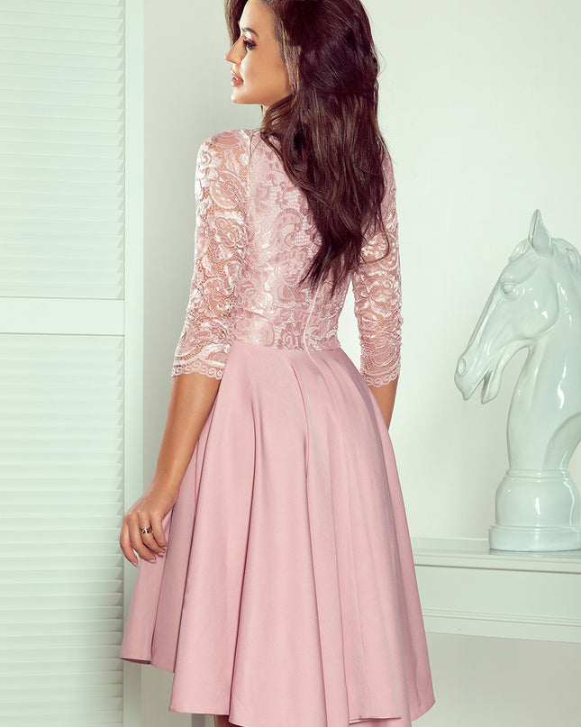 15462-4-210-11 NICOLLE - Kleid mit längerem Rücken mit Spitzenausschnitt - puderrosa-4