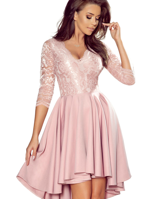 15462-6-210-11 NICOLLE - Kleid mit längerem Rücken mit Spitzenausschnitt - puderrosa-6