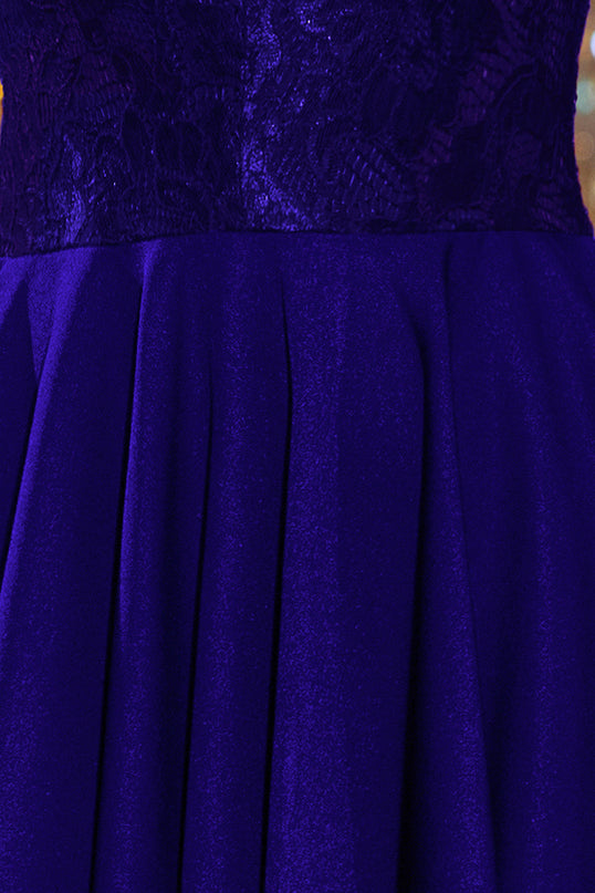 13959-6-210-4 NICOLLE - Kleid mit längerem Rücken mit Spitzenausschnitt - blau-6