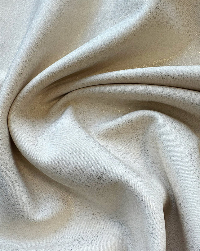 19134-7-217-10 NEVA Trapezförmiges Kleid mit ausgestellten Ärmeln - Beige Farbe mit Glitzer-7