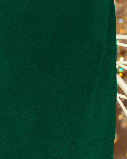 12370-6-217-2 NEVA Trapezförmiges Kleid mit ausgestellten Ärmeln - dunkelgrün-6