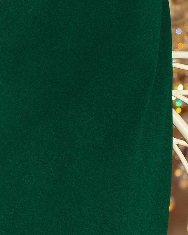 12370-6-217-2 NEVA Trapezförmiges Kleid mit ausgestellten Ärmeln - dunkelgrün-6