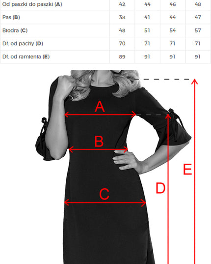 13058-7-217-4 NEVA Trapezförmiges Kleid mit ausgestellten Ärmeln - Pastellrosa-7