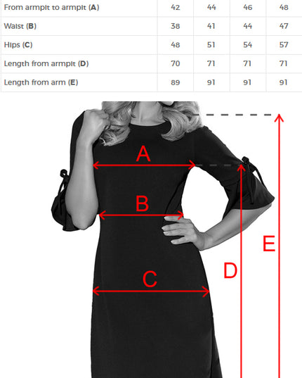 13058-8-217-4 NEVA Trapezförmiges Kleid mit ausgestellten Ärmeln - Pastellrosa-8