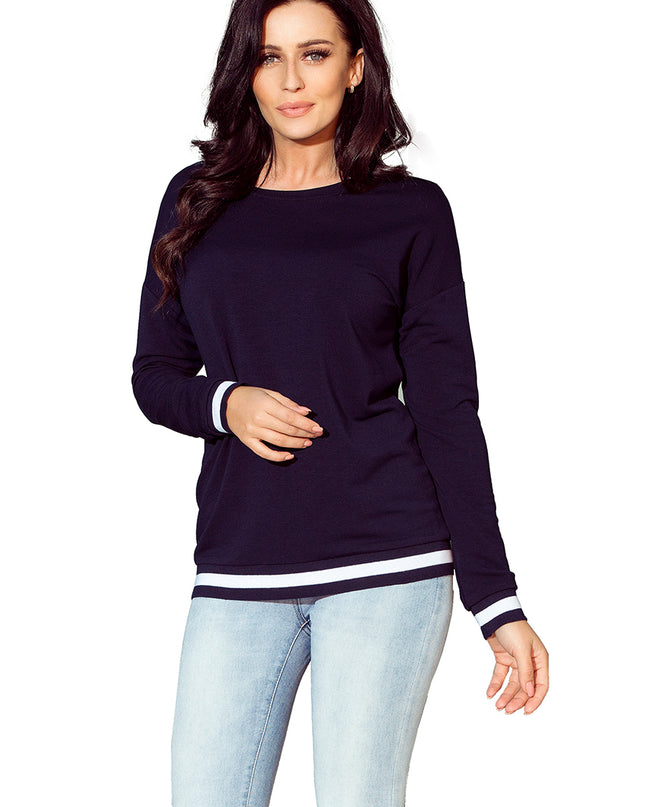 12331-5-222-1 Bequeme Sweatshirt - Marineblau-5