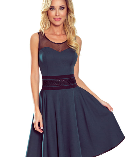 14297-6-261-2 RICA Kleid mit Tülleinsätzen - grün-6