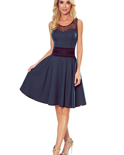 14297-7-261-2 RICA Kleid mit Tülleinsätzen - grün-7