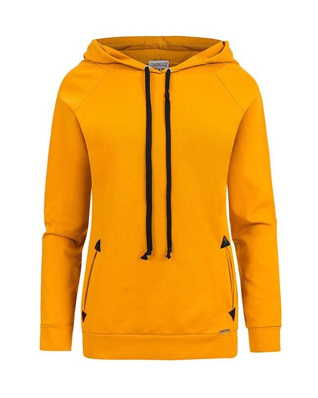 13708-8-262-1 Kapuzensweatshirt mit Taschen - Senf-8
