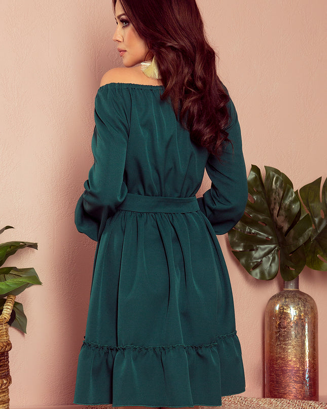 13547-2-265-1 DAISY Kleid mit Rüschen - grün-2