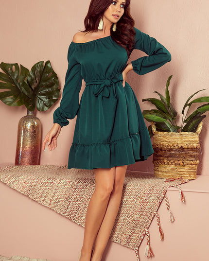 13547-4-265-1 DAISY Kleid mit Rüschen - grün-4