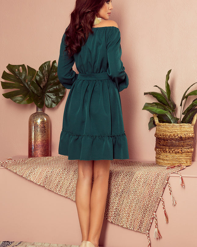 13547-5-265-1 DAISY Kleid mit Rüschen - grün-5