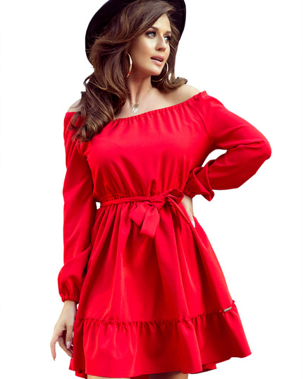 13840-7-265-4 DAISY Kleid mit Rüschen - ROT-7