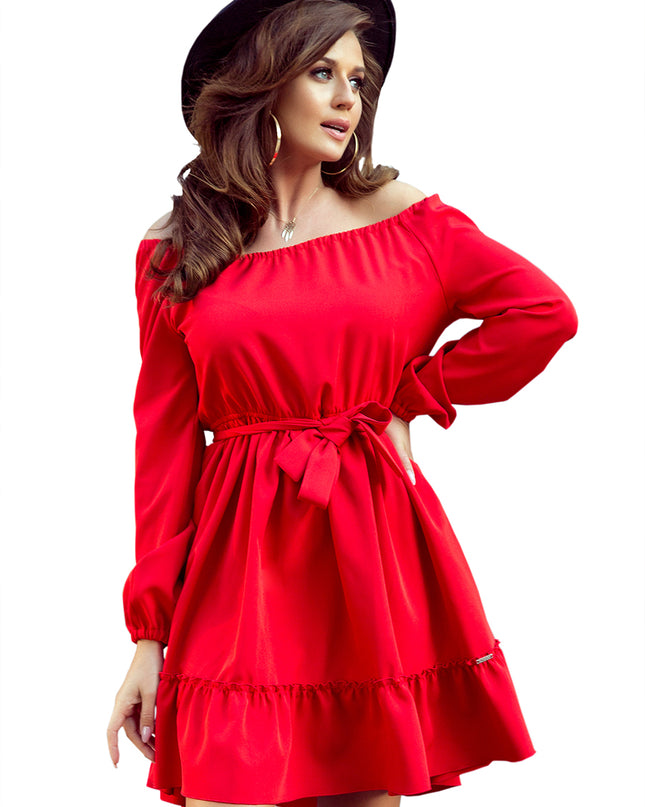 13840-7-265-4 DAISY Kleid mit Rüschen - ROT-7