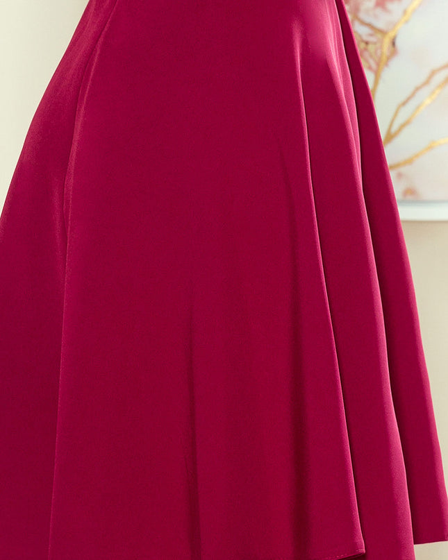 13666-5-274-1 ANITA Rüschenkleid - Burgunder Farbe-5
