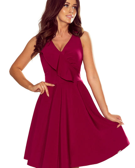 13666-6-274-1 ANITA Rüschenkleid - Burgunder Farbe-6