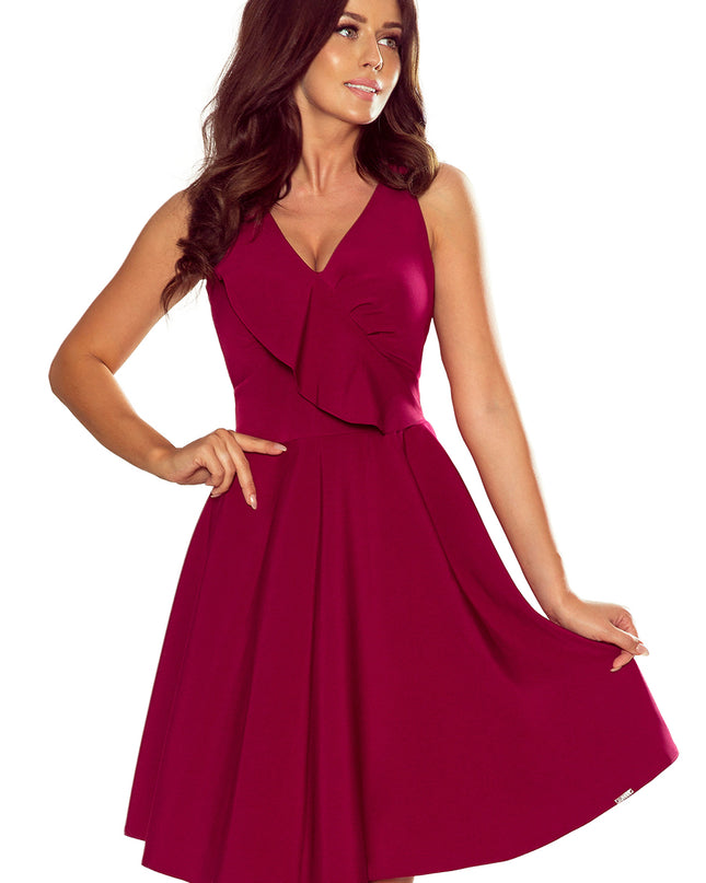 13666-6-274-1 ANITA Rüschenkleid - Burgunder Farbe-6