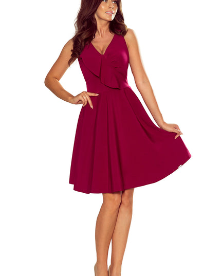 13666-7-274-1 ANITA Rüschenkleid - Burgunder Farbe-7