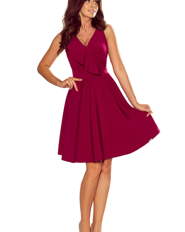 13666-7-274-1 ANITA Rüschenkleid - Burgunder Farbe-7