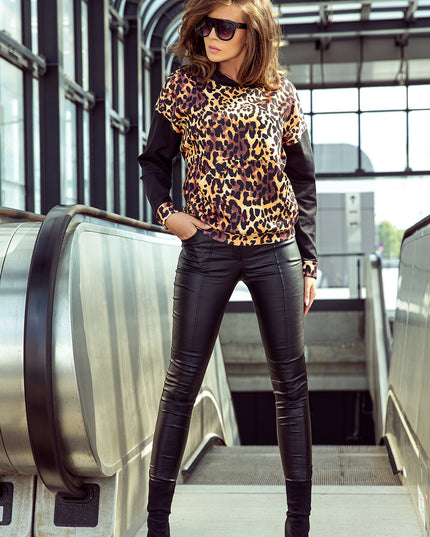 13787-3-279-1 Känguru-Hoodie  - Leopardenmuster-3