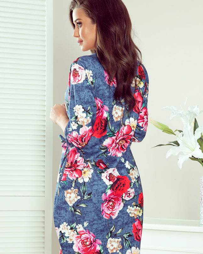 13892-4-281-2 SOPHIE Bequemes Oversize - Blumen auf Jeans-4