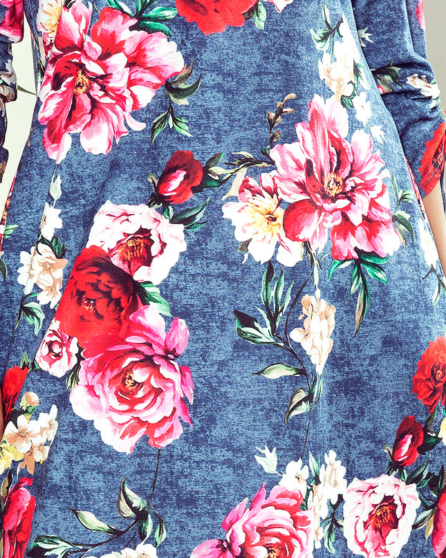 13892-5-281-2 SOPHIE Bequemes Oversize - Blumen auf Jeans-5