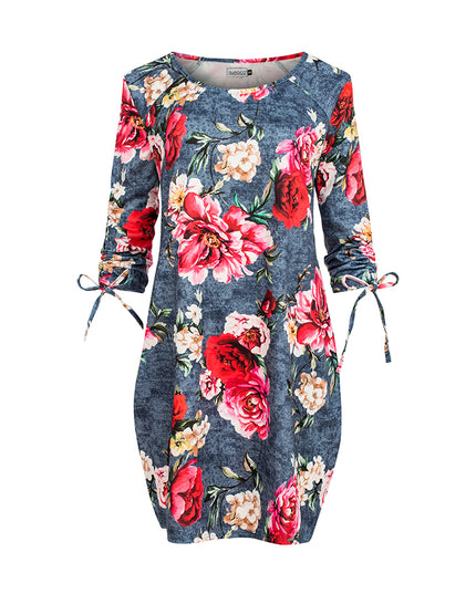 13892-8-281-2 SOPHIE Bequemes Oversize - Blumen auf Jeans-8