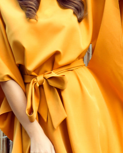 14116-5-287-1 SOFIA Schmetterlingskleid - honig farbe-5