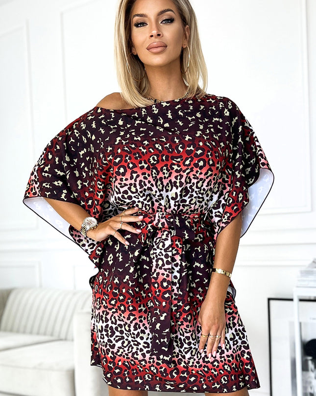 16916-4-287-23 SOFIA Schmetterlingskleid mit Bindeband in der Taille - Jaguar-4
