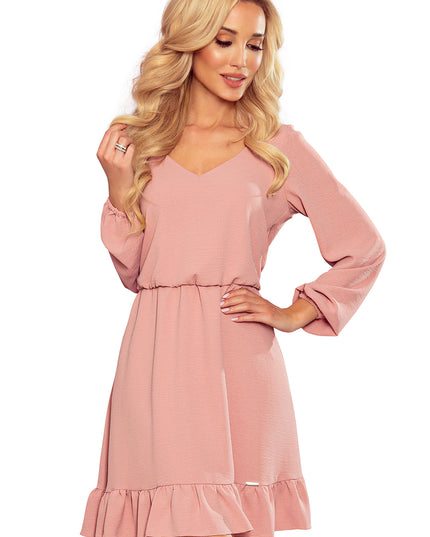15392-9-295-5 BAKARI Kleid mit Ausschnitt - schmutziges Rosa-9