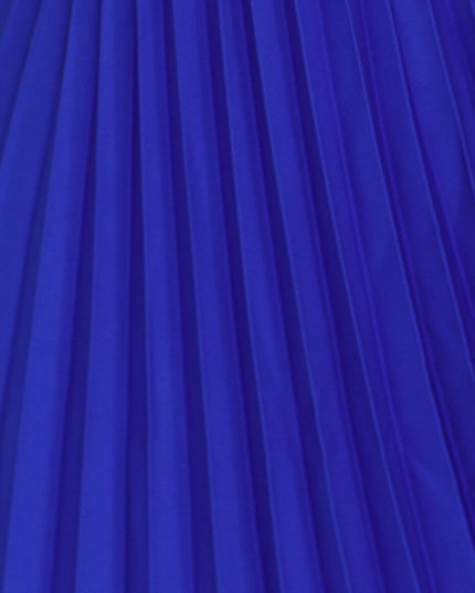 19596-5-311-16 LILA Plissee-Kleid mit kurzen Ärmeln - Blau-5