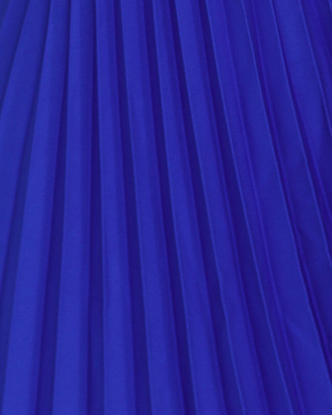 19596-5-311-16 LILA Plissee-Kleid mit kurzen Ärmeln - Blau-5