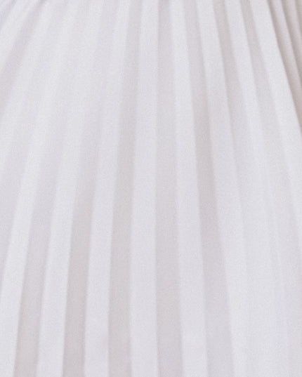 20584-7-LILA Plissiertes Kleid mit kurzen Ärmeln und Gürtel - grau-7