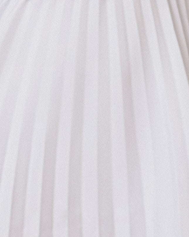 20584-7-LILA Plissiertes Kleid mit kurzen Ärmeln und Gürtel - grau-7