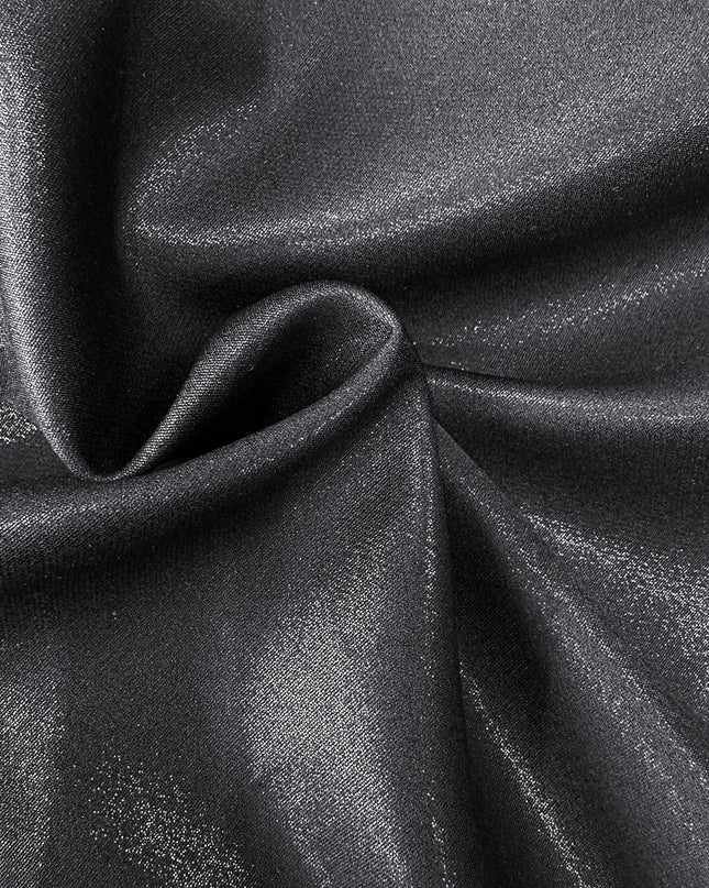 19852-6-SCARLETT ausgestelltes Kleid mit Umschlagausschnitt - schwarz mit Glitzer-6