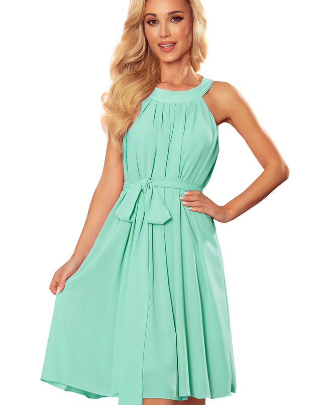 16356-7-350-5 ALIZEE - Chiffonkleid mit Einfassung - Farbe mint-7
