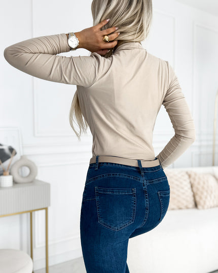 18942-5-375-7 Body mit Umschlagausschnitt - BEIGE-5