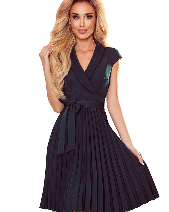 16628-7-385-3 WENDY Plisseekleid mit Umschlagausschnitt - grün-7