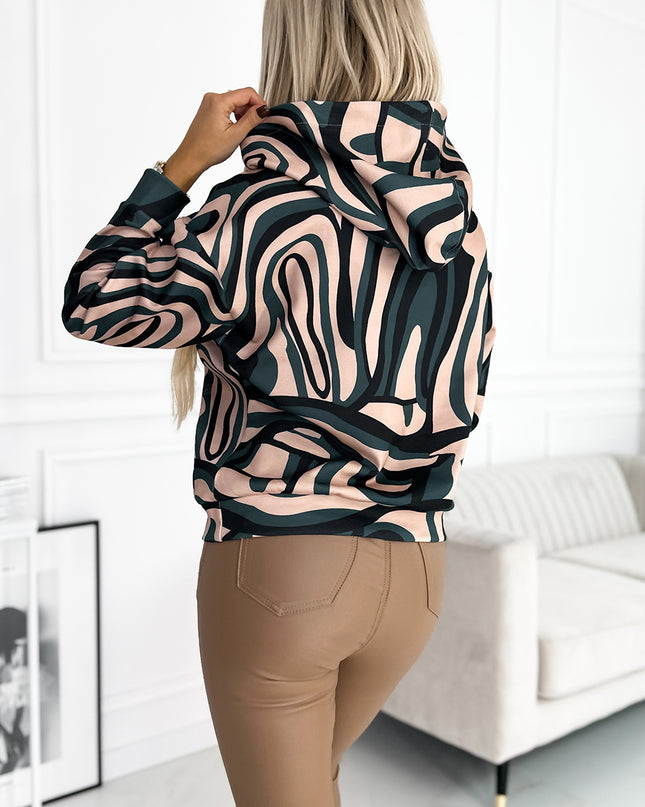 18759-2-390-5 Känguru-Hoodie - grün-beige Wellen-2